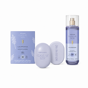 Kit Body Splash + Sabonetes em Barra Lavandinha Cuide-se Bem