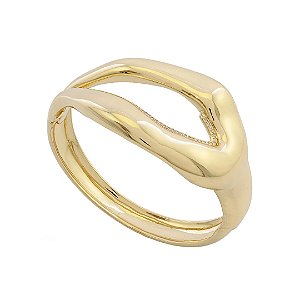 Bracelete Organic Cravejado Banhado Ouro 18k