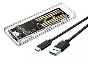Case Ssd Fy-879 Tranparente m2 sata usb-c