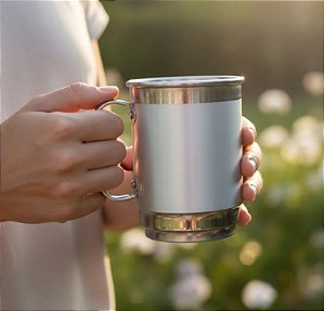 Caneca De Alumínio 600ml Resinada Para Sublimação- Kit 12un