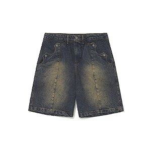Bermuda Barra Crew Jeans B Garça Marmorizada