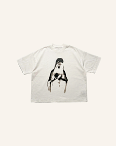 Camiseta Egho Santa Boxy Off White