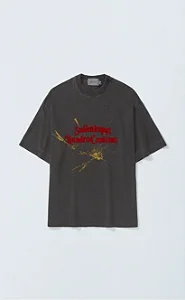 Camiseta Quadro Creations Sudden Impact Boxy Preto