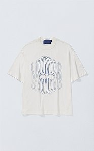 Camiseta Quadro Creations Circuit Boxy Off White