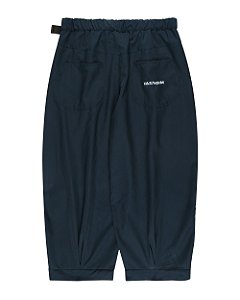 Calça Mad Enlatados Balão Risca de Giz Preto