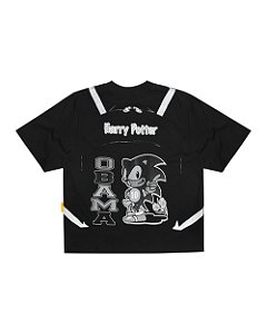 Camiseta Mad Enlatados Mochila Obama Preto