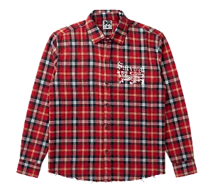 Camisa Xadrez Survival Logo Vermelho