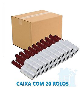 Caixa C/20 Rolos Filme Stretch P/ Volante E Mala 10Cmx120M