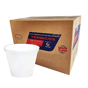 Caixa De Copo Isopor 120Ml Ultra 40X25