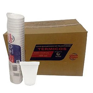 CAIXA DE COPO ISOPOR 180ML ULTRA 40X25