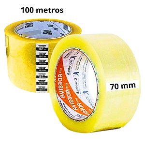 FITA ADESIVA COLA FORTE EMPACOTAMENTO 70MM X 100M TR