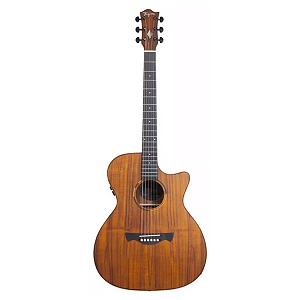 Violão Solaris Tagima Medium Jumbo Elegance Koa Eq Aço Orientação Da Mão Destro