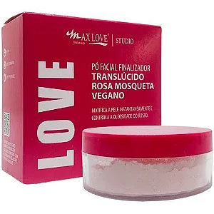 PÓ FACIAL FINALIZADOR TRANSLÚCIDO ROSA MOSQUETA MAX LOVE