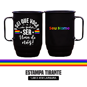 Sei que você quer ser uma de nós - Caneca de Aluminio Personalizada com Tirante