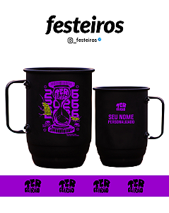 Caneca de Alumínio Personalizada com Tirante – Ideal para Faculdade e Formatura