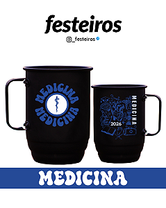 Caneca de Alumínio MediCaneca de Alumínio Personalizada Medicina 500 ml com Tirante - Presente para Estudante de Medicina"cina Premium + Tirante – Personalizada para Estudantes e Profissionais de Medicina