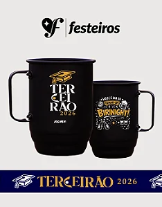 Caneca para terceirão 2026 com tirante personalizado