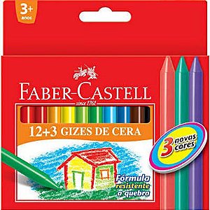 Giz de Cera 12+3 Cores Faber Castell