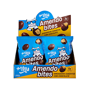 Amendobites (Chocolotas de cara nova) +Mu - Amendoim - Caixa 12 Pacotinhos - 360g