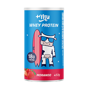 Whey Concentrado +Mu - Morango - Pote 450g