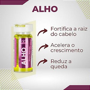 Ampola de Alho Fortalece a Raiz Capila e Alivia a Coceira - Kit com 12 unidades