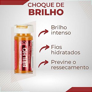 Ampola Choque de Brilho - Mais Brilho para Fios Escuros -  Kit com 12 unidades