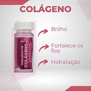 Ampola de  Colágeno  Dermabel - Elasticidade e Resistência Capilar - Kit com 12 unidades