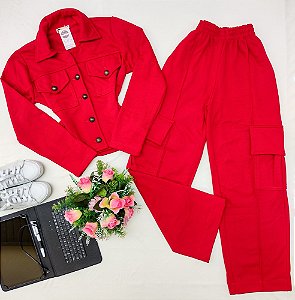 Conjunto Moletom peluciado Red