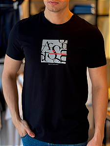Camiseta  Elastano Acostamento Preta