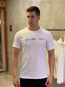 Camiseta Acostamento Faixa Color Branca
