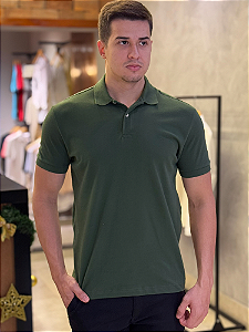 Polo Aramis Básica Piquet Verde Musgo