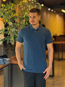Polo Básica Piquet Azul Royal