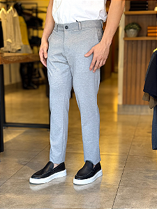 Calça Soul Slim Malha Lisa Mescla Claro