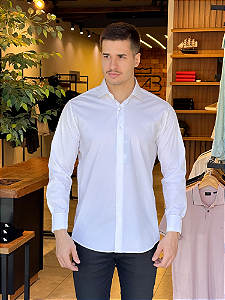 Camisa Forum Fio 50 Slim Fit Branca