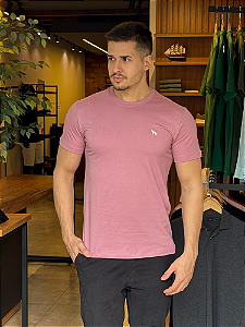 Camiseta Acostamento Lobo Nas Costas Rosa Antigo