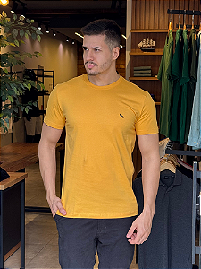 Camiseta Acostamento Lobo Nas Costas Amarelo Malta