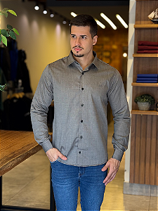 Camisa Ogochi ML Essencial Slim Preta