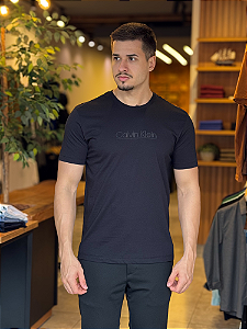 Camiseta Calvin Klein Lines Preta