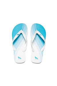 Chinelo Acostamento Masc Estampado Azul claro c/ Branco