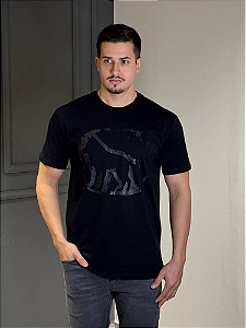 Camiseta Acostamento Básica Elastano Preto