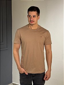 Camiseta Tommy Hilfiger Básica Cotton Cappuccino