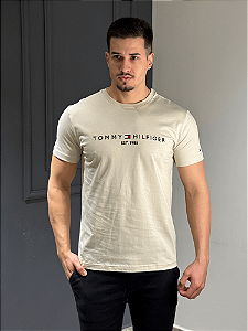 Camiseta Tommy Hilfiger Est.1985 Areia
