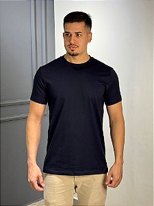 Camiseta Acostamento Básica Malha Pima Marinho