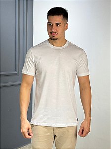Camiseta Acostamento Básica Malha Pima Branca
