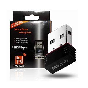 Adaptador Wireless USB 2.0 Wifi 900mbps LVUW06