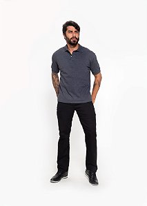 Calça Reta masculina Cetim Total Black c/ Laycra