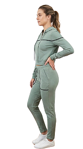 CONJUNTO MOLETINHO VERDE COM CAPUZ
