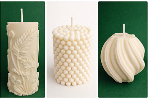 Kit 3 Velas Aromáticas Decorativas