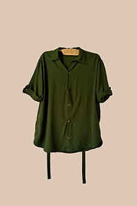 Saída Viscose Verde Musgo