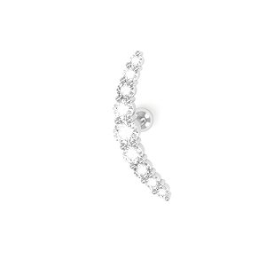 Piercing Orelha Cluster Prata 925
